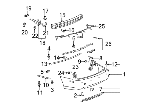 2011 Cadillac STS Cover,Rear Bumper Fascia Tow Hook Access Hole *P*Paint To Mat Diagram for 19167946