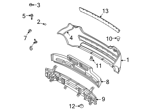 2011 Chevy Aveo5 Rear Bumper Diagram