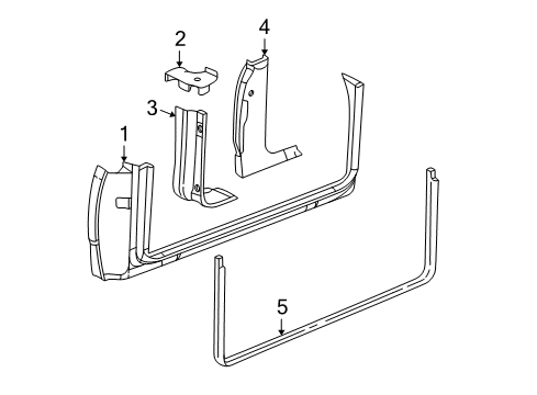 2003 Chevy Avalanche 1500 Rear Body & Floor Diagram