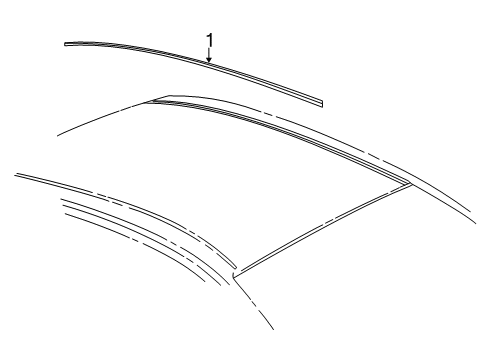 2006 Cadillac CTS Exterior Trim - Roof Diagram