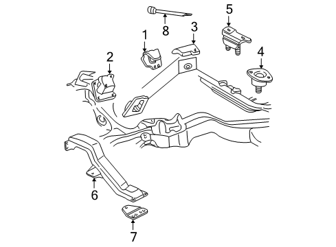 2000 GMC Sonoma Engine & Trans Mounting Diagram 2 - Thumbnail