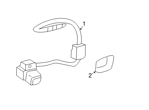 2013 Chevy Traverse Camera Assembly, Rear View Driver Information Diagram for 22900993