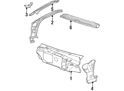 1991 Pontiac Bonneville Cowl Diagram