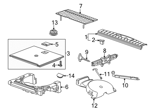 2012 Chevy Equinox Interior Trim - Rear Body Diagram