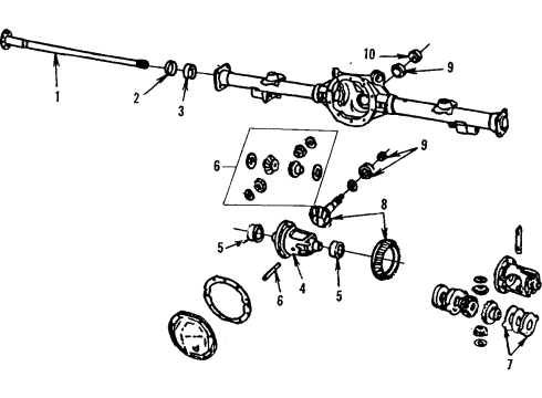 1986 Pontiac Grand Prix Rear Axle, Differential, Propeller Shaft Diagram