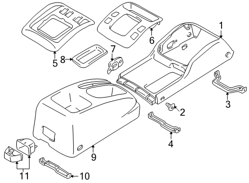 1999 Chevy Tracker Retainer,Rear Seat Belt Retractor Trim Cover<See Guide/Contact Diagram for 30020634