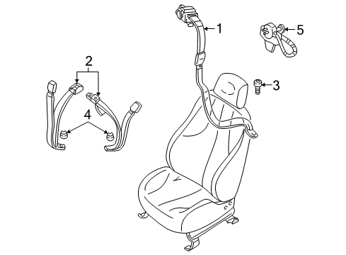 2000 Pontiac Sunfire Seat Belt Diagram 2 - Thumbnail