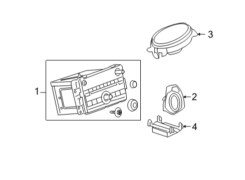 2006 Chevy Monte Carlo Speaker Assembly, Radio Front Side Door Diagram for 10321311