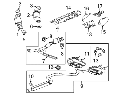 2010 Buick LaCrosse Exhaust Components Diagram 1 - Thumbnail