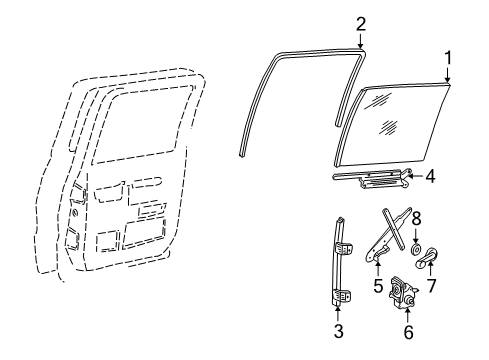 1999 Chevy K3500 Rear Door Diagram 3 - Thumbnail