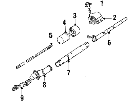 1991 Pontiac 6000 Steering Column Diagram 2 - Thumbnail