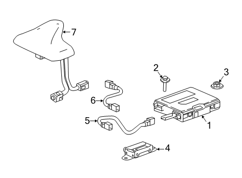 2019 Cadillac CTS Splitter Assembly, Navn Signal Diagram for 13460451