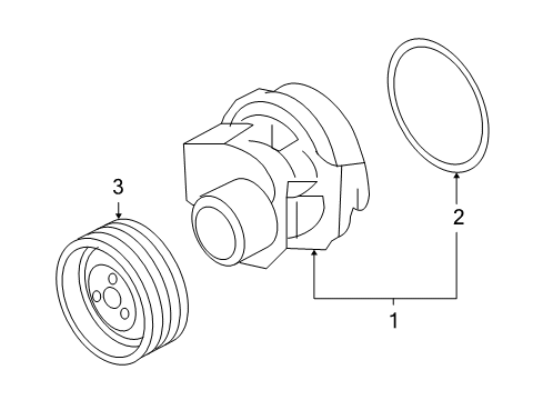 2010 Pontiac G3 Water Pump Diagram