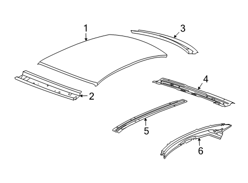 2012 Chevy Camaro Roof & Components Diagram