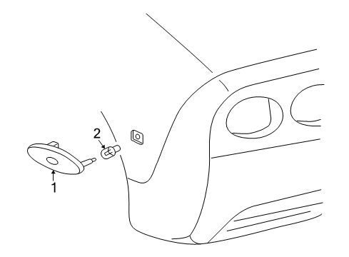 2000 Chevy Corvette Lamp Assembly, Rear Side Marker *Red Lens Diagram for 16524722