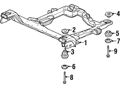 2003 Pontiac Grand Prix Suspension Mounting - Front Diagram