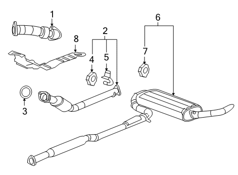 2007 Pontiac Torrent Exhaust Components Diagram