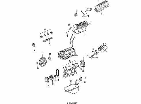 1987 Pontiac Fiero Strut Assembly, Engine Mount Diagram for 10046818