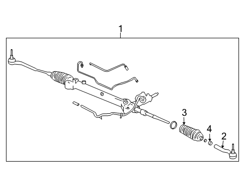 2011 Cadillac STS Rod Kit,Steering Linkage Outer Tie Diagram for 88964306