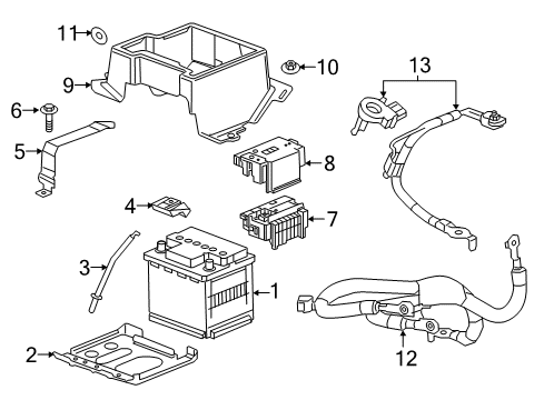 2017 Chevy Volt Hybrid Components, Battery, Cooling System Diagram 1 - Thumbnail