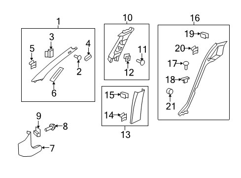 2011 Chevy Caprice Screw Diagram for 11900481