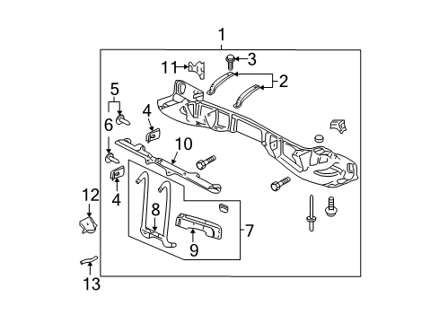 2004 Buick LeSabre Front Panel Diagram