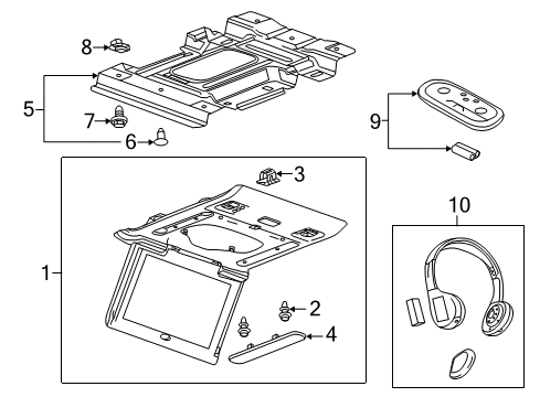 2019 GMC Sierra 3500 HD Headphone Asm Diagram for 84201995