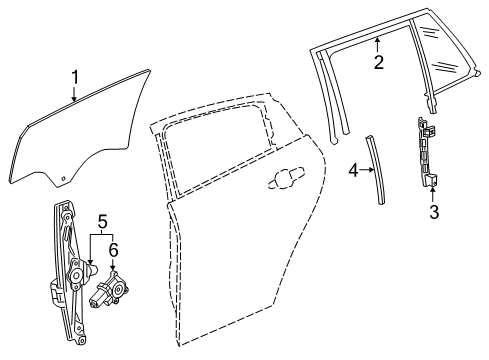 2019 Buick Regal TourX Rear Door Diagram 1 - Thumbnail