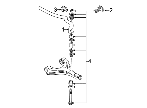 2002 Buick Park Avenue Front Suspension, Control Arm, Stabilizer Bar Diagram 2 - Thumbnail