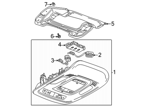 2021 Buick Envision Microphone Assembly, Comn Interface Mdl Diagram for 13524436