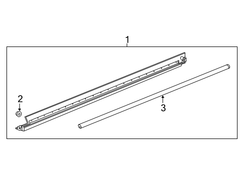 2023 Cadillac XT4 Exterior Trim - Pillars Diagram