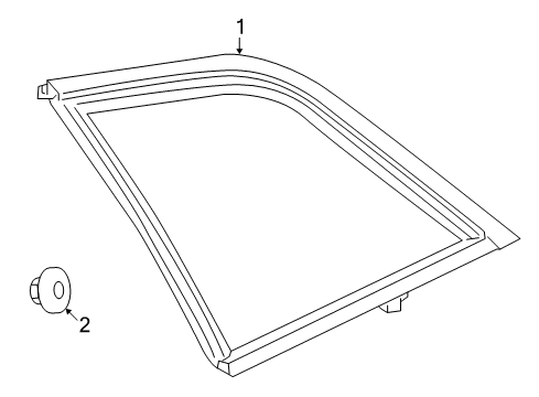 2008 Saturn Vue Quarter Panel - Glass & Hardware Diagram 1 - Thumbnail