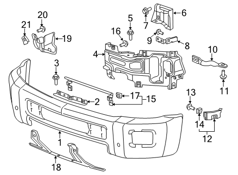 2018 Chevy Silverado 3500 HD Bolt Assembly, Hexagon Flange Head W/Conical Washer Diagram for 11569664