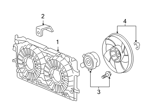 2006 Pontiac Grand Prix Cooling System, Radiator, Water Pump, Cooling Fan Diagram 4 - Thumbnail