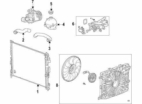 2021 Buick Envision Cooling System, Radiator, Water Pump, Cooling Fan Diagram 2 - Thumbnail