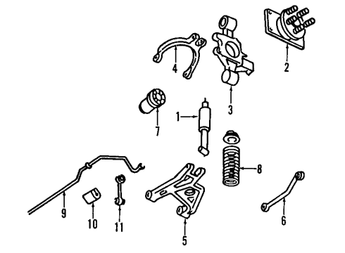 1995 Cadillac Seville Sensor Asm,Electronic Suspension Rear Position (W/ Rear Vertical Accelerometer) Diagram for 22152816