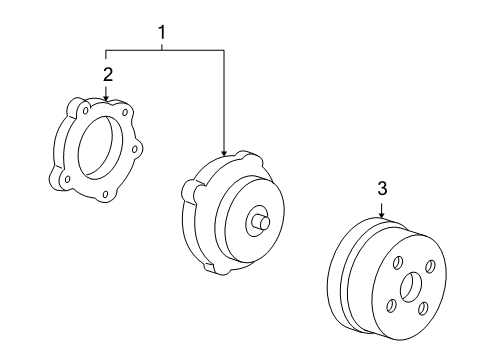 2008 Chevy Uplander Cooling System, Radiator, Water Pump, Cooling Fan Diagram 1 - Thumbnail