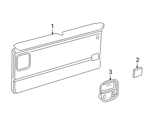 2006 GMC Savana 1500 Interior Trim - Side Loading Door Diagram 4 - Thumbnail