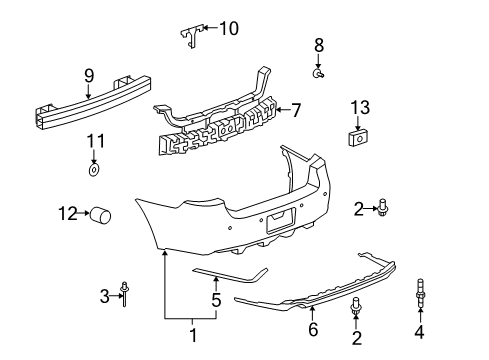 2010 Buick Lucerne Rear Bumper Diagram