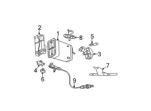 2003 Oldsmobile Alero Emission Components Diagram 1 - Thumbnail