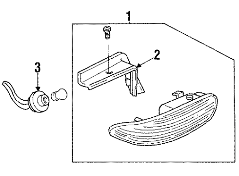 1997 Buick Skylark Lamp Assembly, Tail Diagram for 5978098