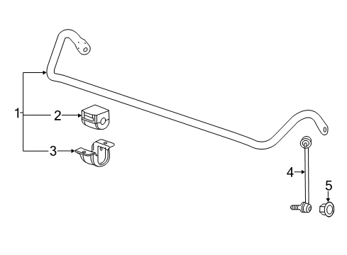 2017 Cadillac CTS Stabilizer Bar & Components - Front Diagram 2 - Thumbnail