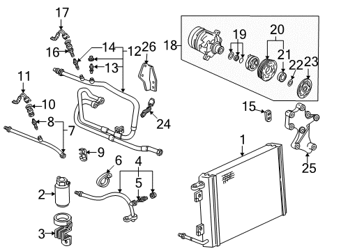 1993 Chevy Camaro SUPPORT, A/C Compressor Mounting Diagram for 10115866