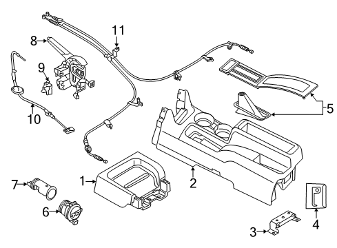 2016 Chevy City Express Cover,Front Floor Console Bolt Access Hole Diagram for 19317282