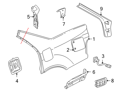 2000 Cadillac Seville Fuel Door, Electrical Diagram