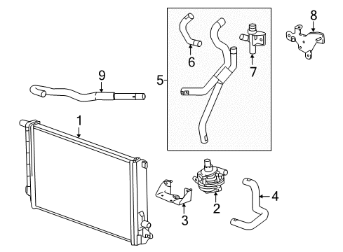 2016 Cadillac CT6 Intercooler, Cooling Diagram 3 - Thumbnail