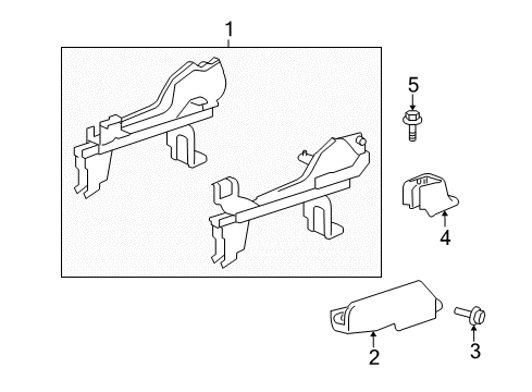 2008 Saturn Vue Cover,Driver Seat Outer Adjuster Trk Front Finish Diagram for 96839621