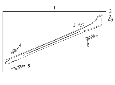 2020 Buick Regal TourX Clip, Rkr Pnl Mldg Diagram for 39132746