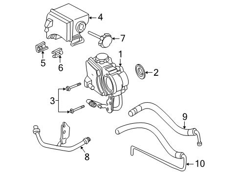 1999 Oldsmobile Alero Pump Kit,P/S Diagram for 26072516