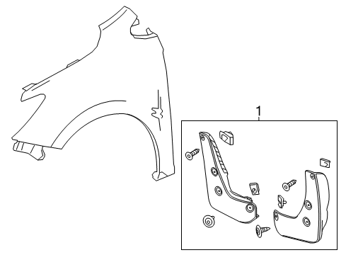 2017 Chevy Cruze Exterior Trim - Fender Diagram